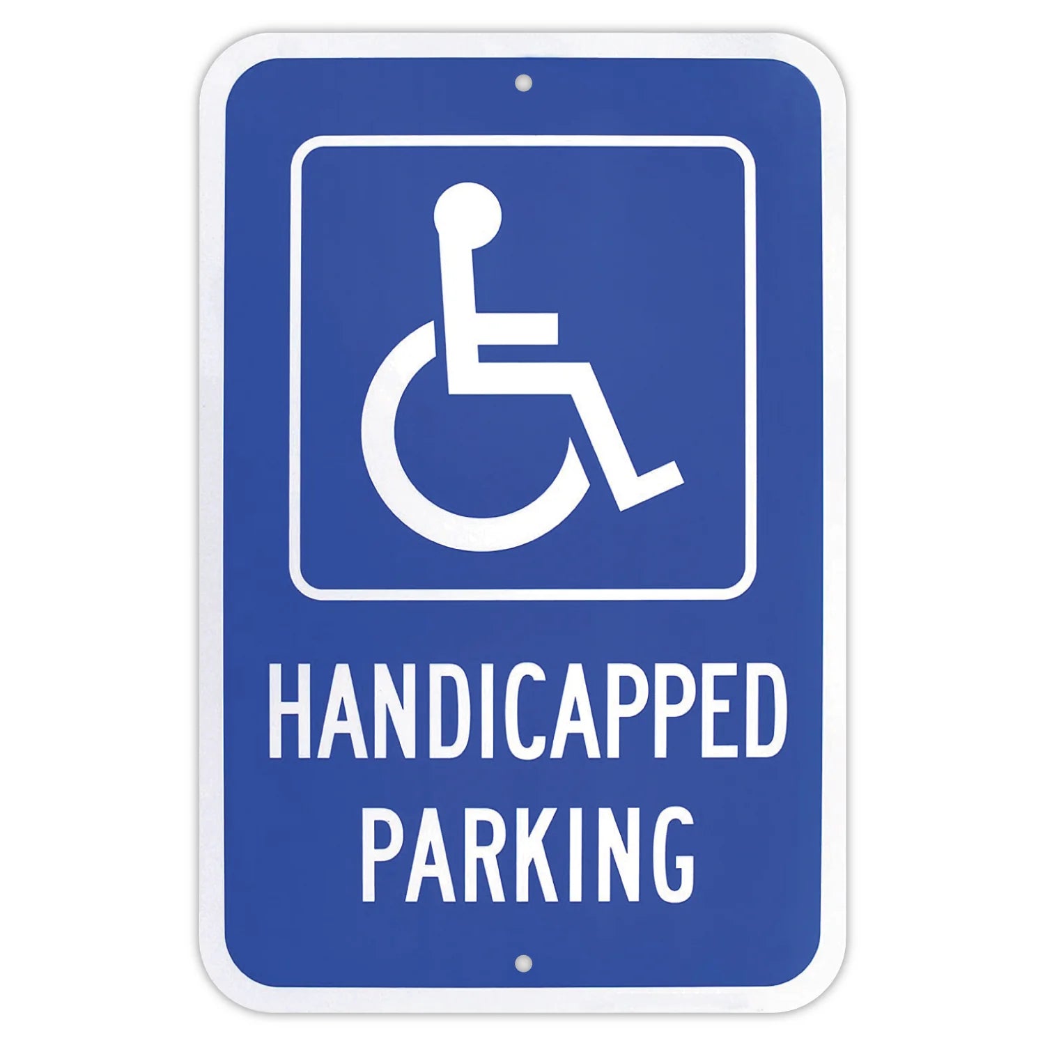 12" x 18" Reflective .080 Aluminum Handicap Parking Sign