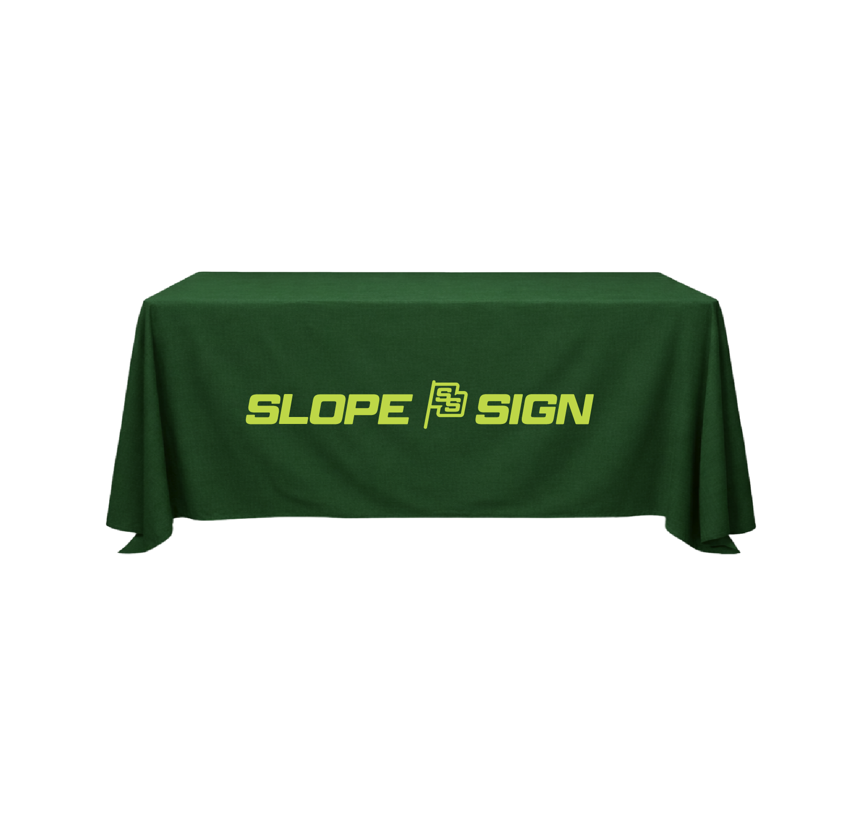Custom Branded Tablecloth | 4-Sided Trade Show Table Throw