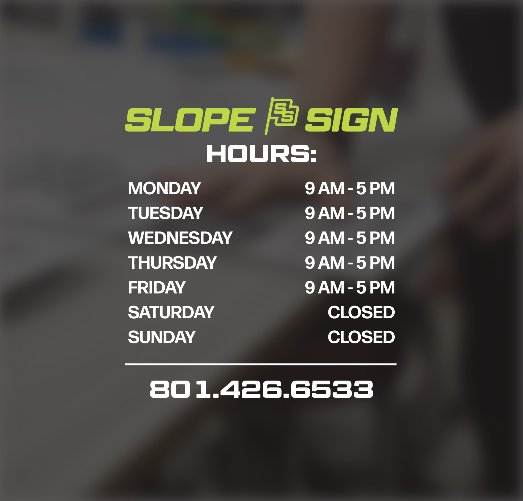 Custom Vinyl Window Decals | Business Hours & Storefront Logo Graphics